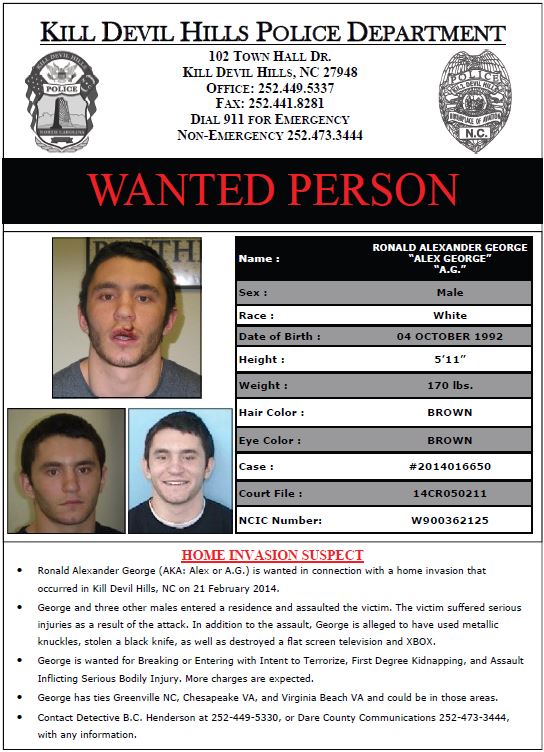 3.3.2014 Alex George Wanted Poster